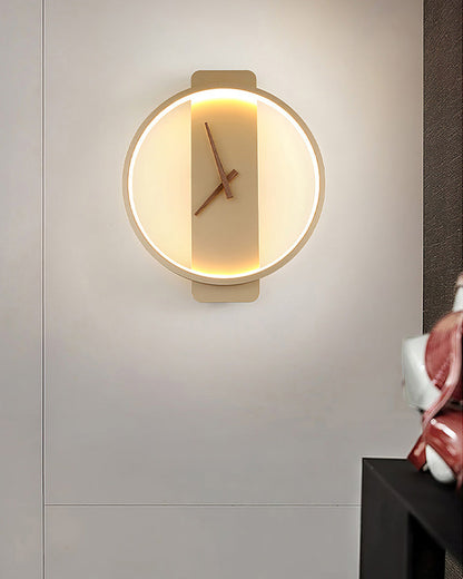 AuraTime | Moderne minimalistische decoratieve wandklok met led-licht