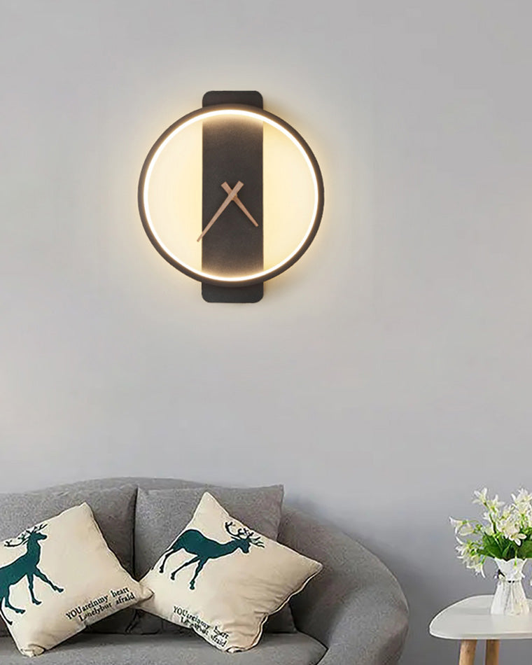 AuraTime | Moderne minimalistische decoratieve wandklok met led-licht