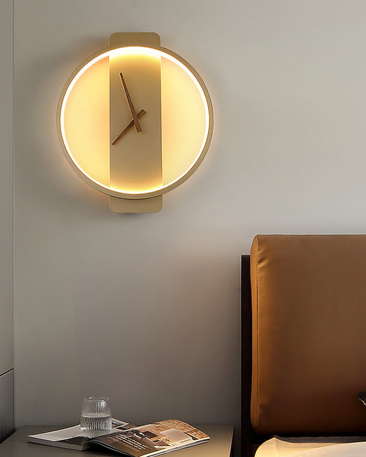 AuraTime | Moderne minimalistische decoratieve wandklok met led-licht