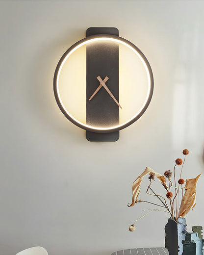 AuraTime | Moderne minimalistische decoratieve wandklok met led-licht